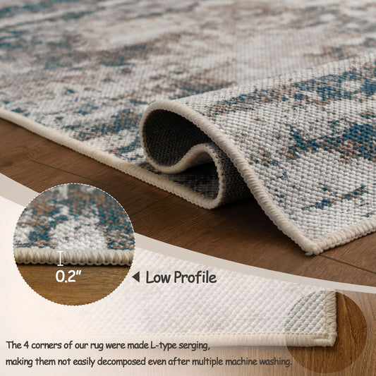 TTelephant Machine Washable Area Rug - Nina Multi