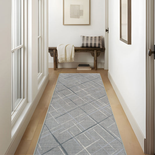 TTelephant Machine Washable Area Rug - Leo Dark Gray