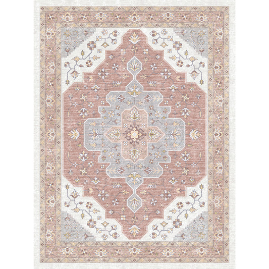 TTelephant Boho Machine Washable Area Rug - Ashy