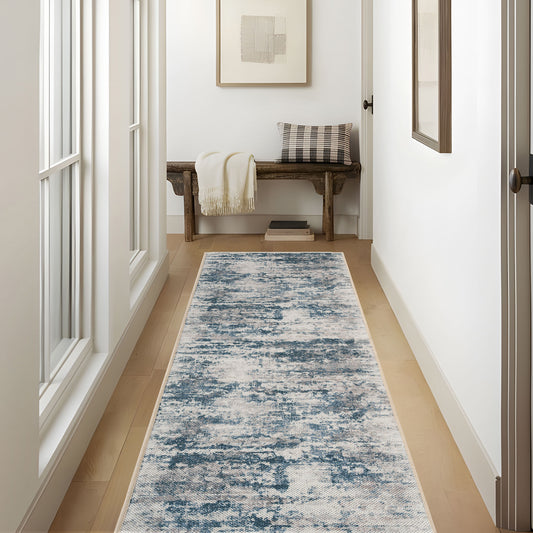 TTelephant Machine Washable Area Rug -Nina Bluestone