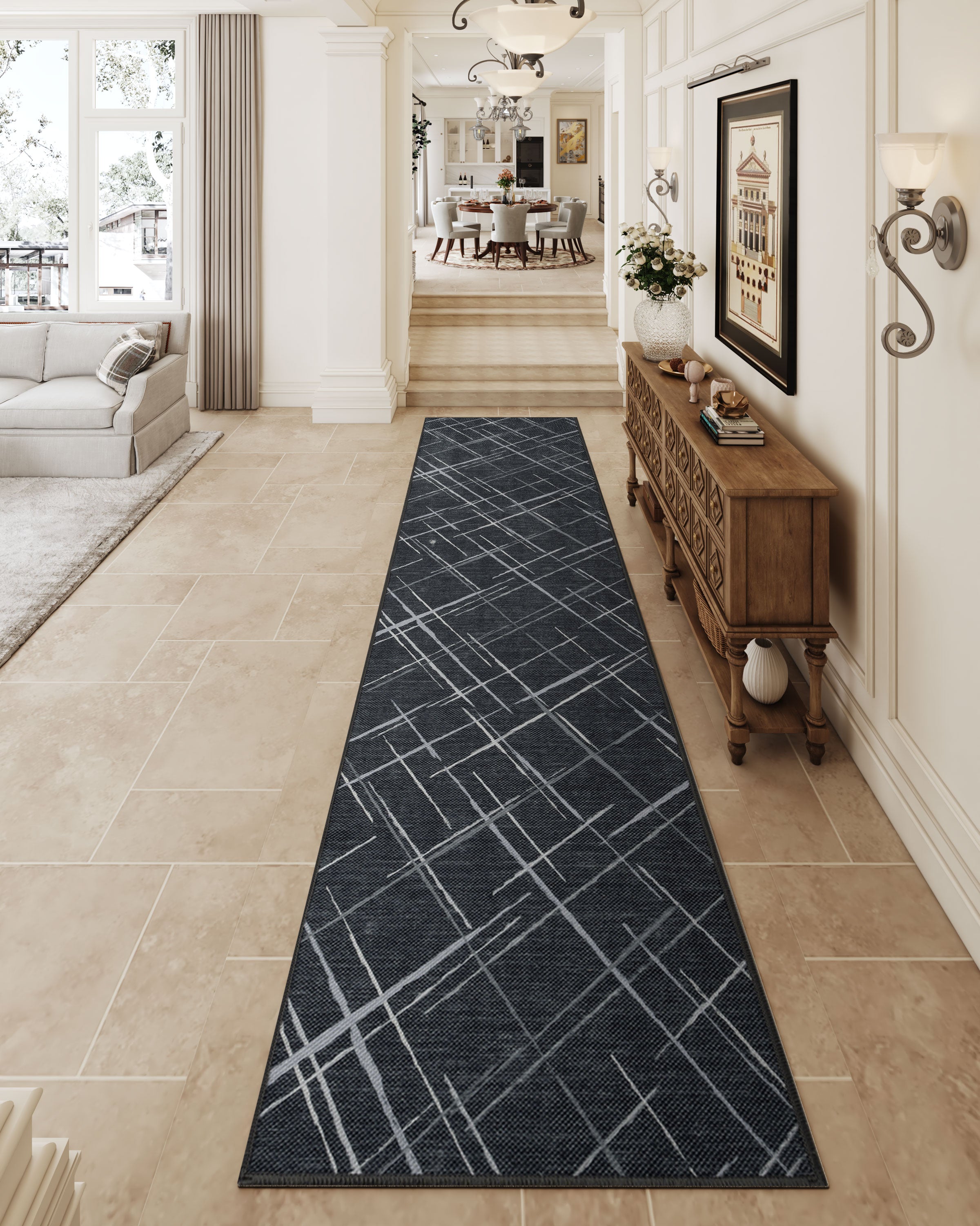TTelephant Machine Washable Area Rug - Leo Black – ttelephant