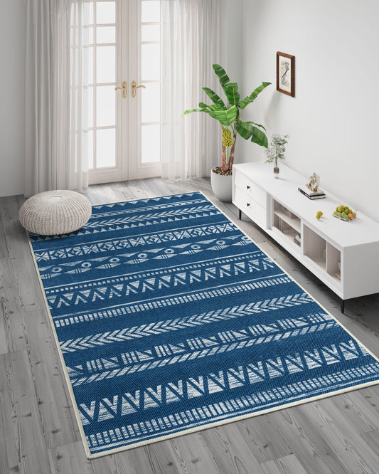 TTelephant Machine Washable Area Rug - Ale Blue