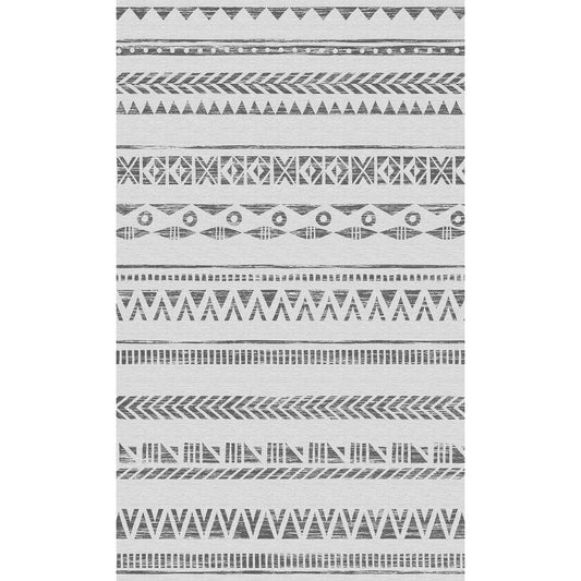 TTelephant Machine Washable Area Rug -Ale Gray