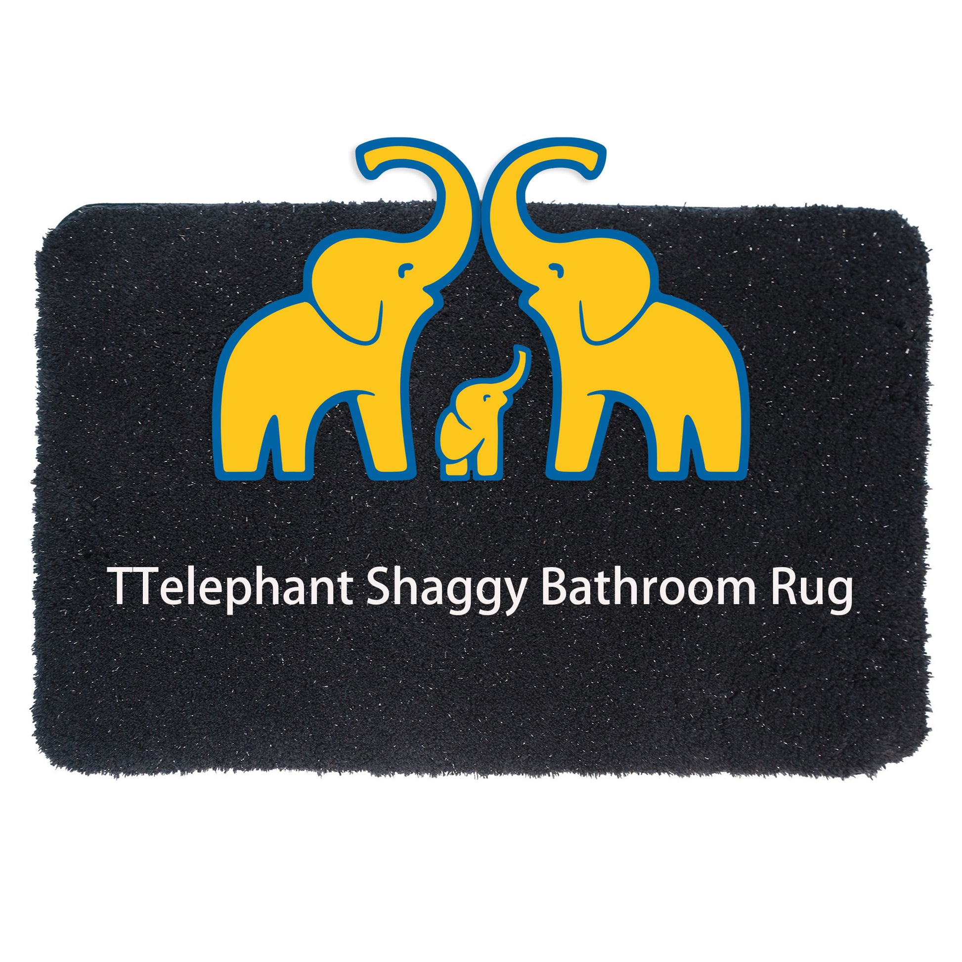 TTelephant Microfiber Shaggy Shiny Bathroom Rug